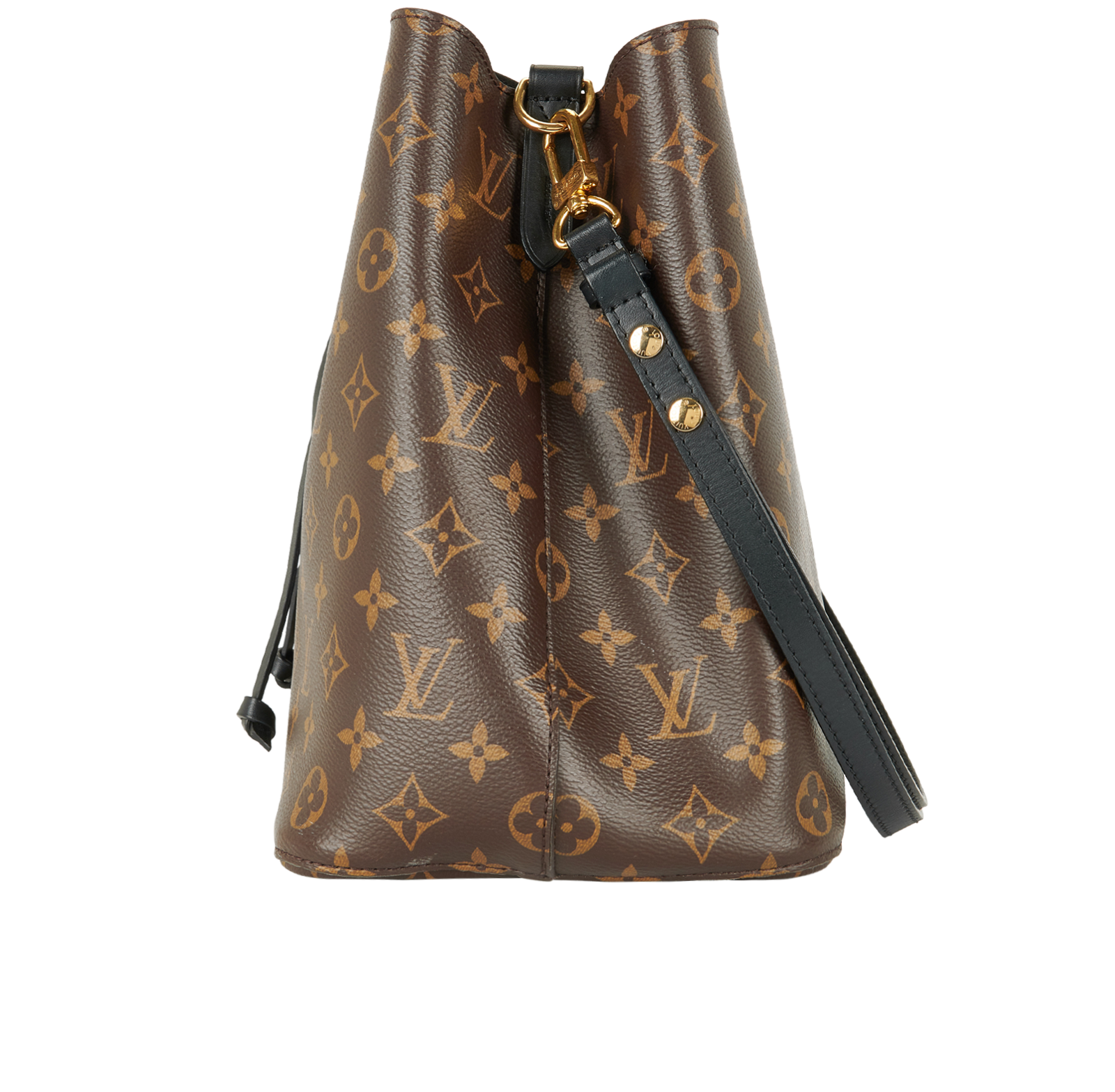 NeoNoe MM Bucket Bag, &pound;1,200, Handbags, Black/Brown, Coated Canvas/Leather, Bottom view